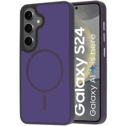 Mobiparts Hardcover Coque Samsung Galaxy S24 MagSafe Coque arrière Rigide - Satin Purple