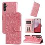 Mobigear Sunflower Housse Samsung Galaxy A14 Etui Porte-Monnaie - Magenta