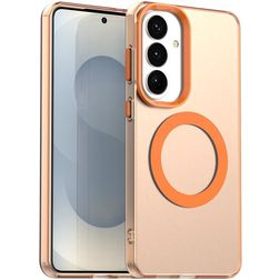 Mobigear Shockproof Coque Samsung Galaxy S26 Plus MagSafe Coque arrière Rigide - Orange