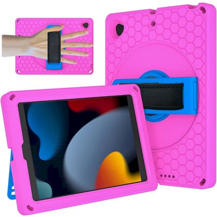 Mobigear Ruggedized Coque iPad 7 (2019) Coque arrière en EVA + Support Amovible - Rose