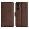 Mobigear Slim Magnet Housse Samsung Galaxy M15 Etui Porte-Monnaie - Marron