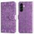 Mobigear Sunflower Housse Samsung Galaxy A57 Etui Porte-Monnaie - Violet