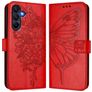 Mobigear Flowers Housse Samsung Galaxy A17 Etui Porte-Monnaie - Rouge