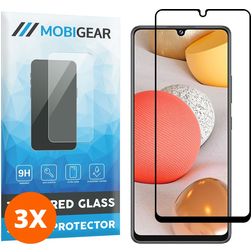 Mobigear Premium Samsung Galaxy A42 Verre trempé Protection d'écran - Compatible Coque - Noir (Lot de 3)