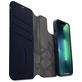 Decoded Detachable Wallet Housse iPhone 14 Etui avec Coque Détachable en Cuir Véritable Porte-Monnaie - Steel Blue