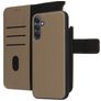 Mobiparts Housse Samsung Galaxy A15 Etui avec Coque Détachable en Cuir Véritable Porte-Monnaie - Taupe