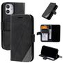 Mobigear Rhombus Housse iPhone 12 Mini Etui Porte-Monnaie - Noir