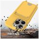 Mobigear Lanyard Card iPhone 16 Pro Coque avec cordon en Silicone et Porte-Cartes - Jaune