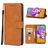 Mobigear Wallet Housse Samsung Galaxy M22 Etui Porte-Monnaie - Marron