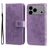 Mobigear Flowers Housse iPhone 17 Pro Max Etui Porte-Monnaie - Violet