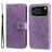 Mobigear Flowers Housse iPhone 17 Pro Etui Porte-Monnaie - Violet