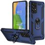 Mobigear Armor Ring Coque Samsung Galaxy A73 Coque arrière Rigide Anti-Chocs avec Anneau-Support - Bleu