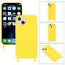 Mobigear Lanyard iPhone 14 Plus Coque avec cordon en Silicone - Jaune