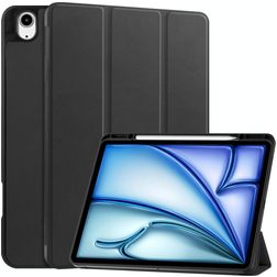 Mobigear Tri-Fold Coque iPad Air 13 Pouces (2025) Etui + Porte-crayon - Noir