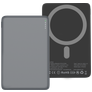 Valenta Ultra Slim - Batterie externe Simple USB-C 5.000 mAh 15W - Compatible MagSafe - Gris