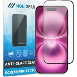 Mobigear Premium iPhone 16 Plus Verre trempé Protection d'écran Anti-Glare - Compatible Coque - Noir