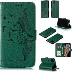 Mobigear Feather Housse iPhone 11 Etui Porte-Monnaie - Vert