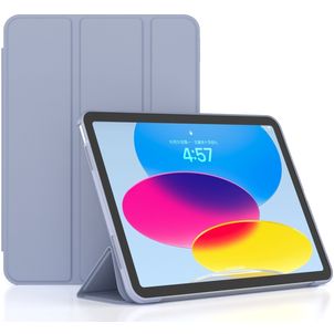 Mobigear Tri-Fold Gel Coque iPad 10 (2022) Etui en TPU,Similicuir - Bleu