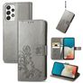 Mobigear Clover Housse Samsung Galaxy A73 Etui Porte-Monnaie - Gris