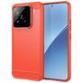 Mobigear Brushed Slim Coque Xiaomi 15 Coque arrière en TPU Souple - Rouge