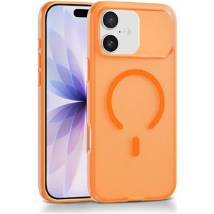 Mobigear Shockproof Grip Coque iPhone 17 MagSafe Coque arrière Rigide - Orange