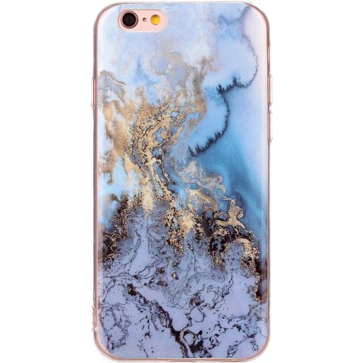 Mobigear Marble Coque iPhone 6s Coque arrière en TPU Souple - Bleu
