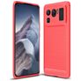 Mobigear Brushed Slim Coque Xiaomi Mi 11 Ultra Coque arrière en TPU Souple - Rouge