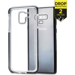 Mobilize Shatterproof Samsung Galaxy J6 (2018) Plastique rigide Coque arrière Antichoc - Transparent / Noir