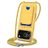 Mobigear Lanyard Card iPhone 17 Pro Coque avec cordon en Silicone et Porte-Cartes - Jaune