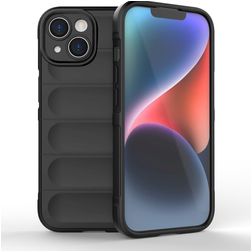 Mobigear Bumpy Coque iPhone 15 Coque arrière en TPU Souple - Noir