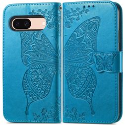 Mobigear Butterfly Housse Google Pixel 8a Etui Porte-Monnaie - Bleu