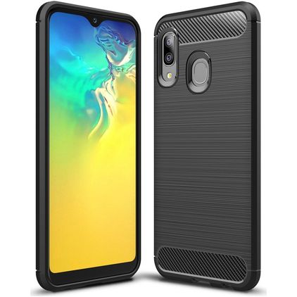 Mobigear Brushed Slim Coque Samsung Galaxy A20e Coque arrière en TPU Souple - Noir