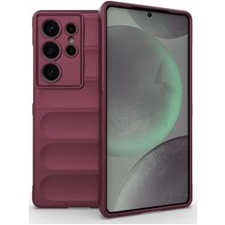 Mobigear Bumpy Samsung Galaxy S25 Ultra TPU souple Coque arrière - Rouge