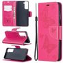 Mobigear Butterfly Housse Samsung Galaxy S21 Etui Porte-Monnaie - Rose