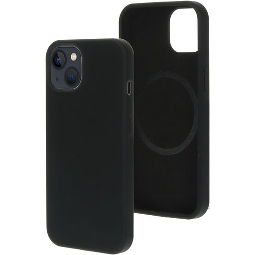Mobiparts Coque iPhone 13 MagSafe Coque arrière en Silicone - Noir