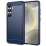 Mobigear Brushed Slim Coque Samsung Galaxy S25 Coque arrière en TPU Souple - Bleu
