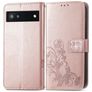 Mobigear Clover Google Pixel 6a Étui Portefeuille - Rose doré