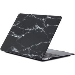 Mobigear Marble MacBook Air 13 pouces (2018-2020) Coque rigide pour MacBook - Noir - Modèle A1932 / A2179 / A2337