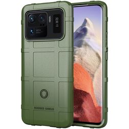 Mobigear Rugged Shield Xiaomi Mi 11 Ultra TPU souple Coque arrière Antichoc - Vert