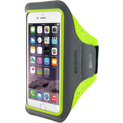 Mobiparts Comfort Fit Brassard Téléphone iPhone SE (2020) Brassard Coque de Sport en Neoprène - Neon Green