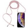 Mobigear Lanyard iPhone X Coque avec cordon en TPU Souple - Transparent / Rose doré