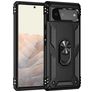 Mobigear Armor Ring Coque Google Pixel 6 Coque arrière Rigide Anti-Chocs avec Anneau-Support - Noir