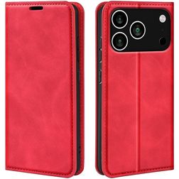 Mobigear Retro Slim Housse iPhone 18 Pro Max Etui Porte-Monnaie - Rouge