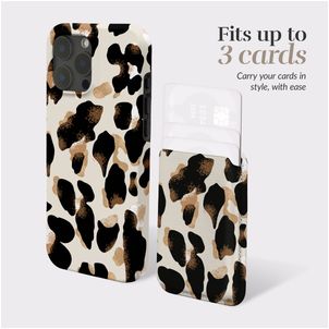 MIO - Porte Cartes en - 3 Cartes - Compatible MagSafe - Leopard