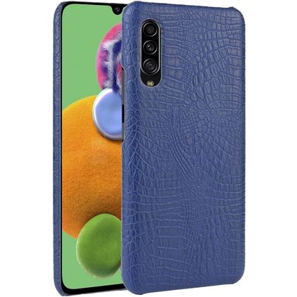 Mobigear Croco Coque Samsung Galaxy A90 Coque arrière Rigide - Bleu