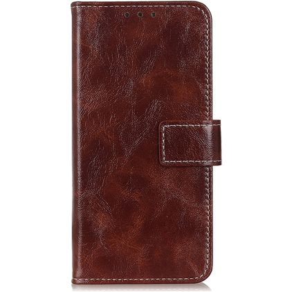 Mobigear Basic Housse HTC Desire 20 Pro Etui Porte-Monnaie - Marron