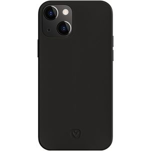 Valenta Coque iPhone 14 MagSafe Coque arrière en Cuir Véritable - Noir