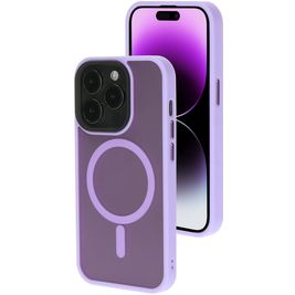 Mobiparts Hardcover Coque iPhone 14 Pro MagSafe Coque arrière Rigide - Satin Lila
