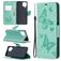 Mobigear Butterfly Housse Samsung Galaxy A12 Etui Porte-Monnaie - Turquoise
