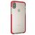 Mobigear Full Bumper Coque iPhone XS Coque arrière Rigide Anti-Chocs - Transparent / Rouge